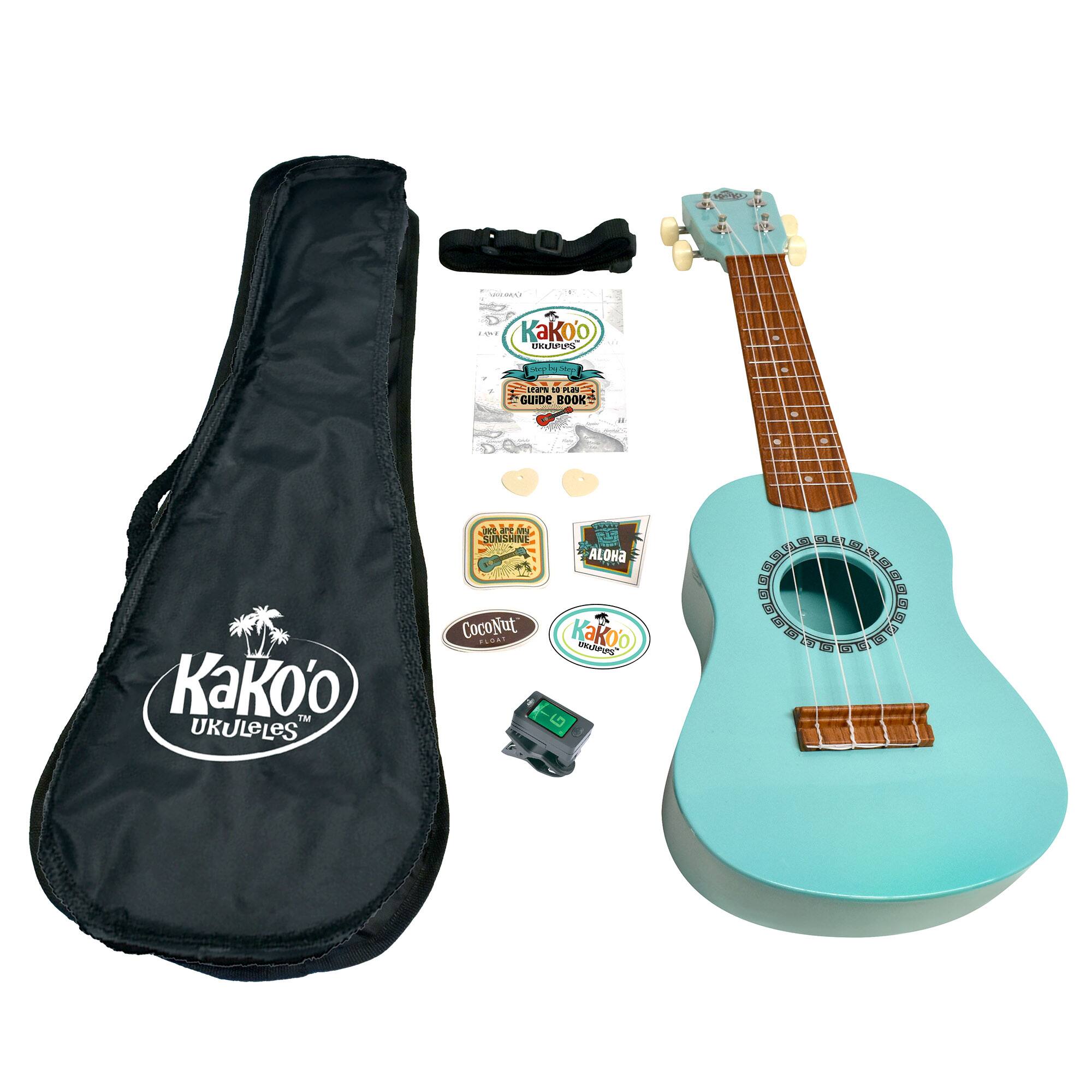 Salus KaKo'o 21" Seafoam Green Professional Wooden Ukulele Set